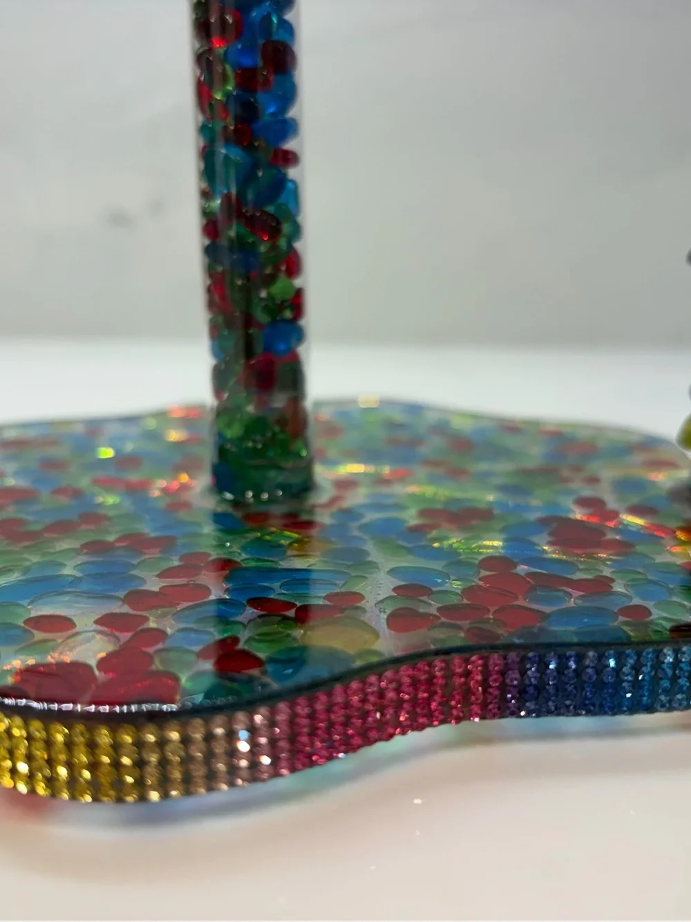 Multicolor Glass Bead Paper Towel Holder - Decorative Home Accent